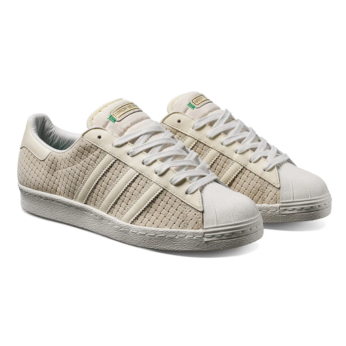 Classic Edge Adidas x Arrow & Beast Superstar ADV Shoes - Wonder White/Crystal White