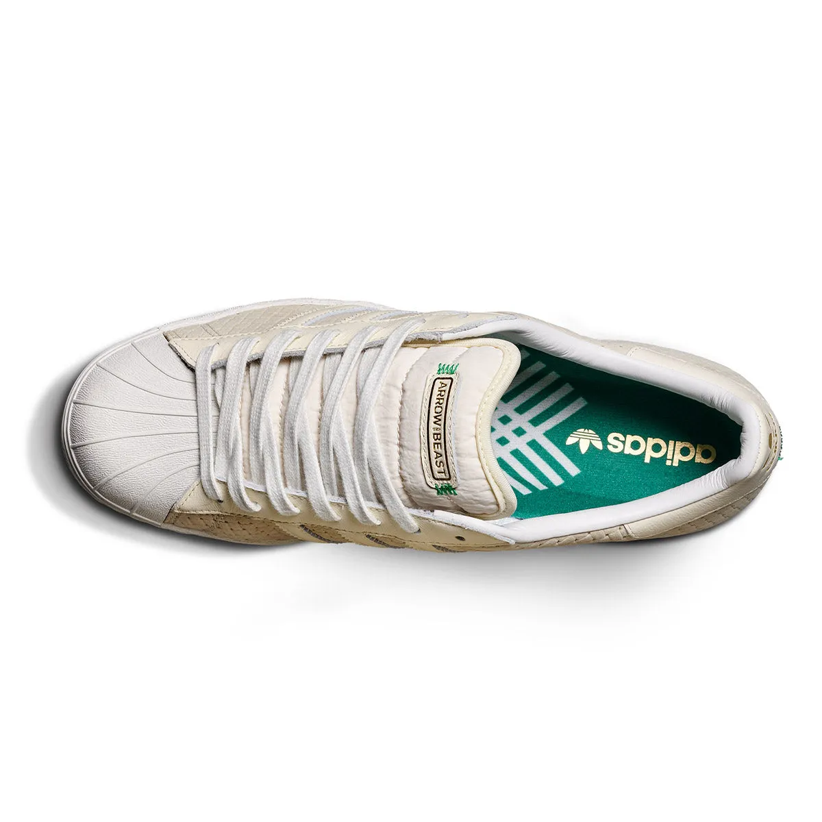 Classic Edge Adidas x Arrow & Beast Superstar ADV Shoes - Wonder White/Crystal White