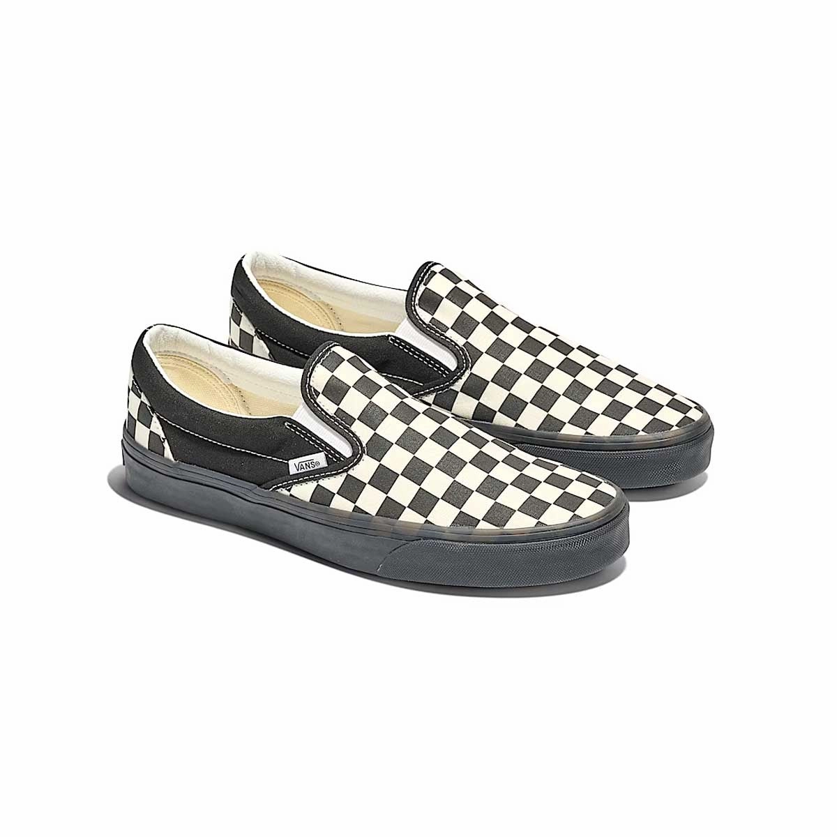 Classic Checkboard Slip-on 'Black White' Urban Step-On Move Comfort Layer