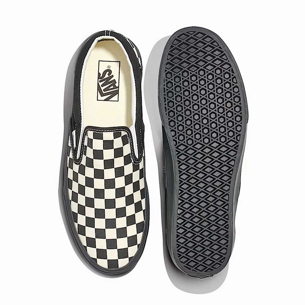 Classic Checkboard Slip-on 'Black White' Urban Step-On Move Comfort Layer