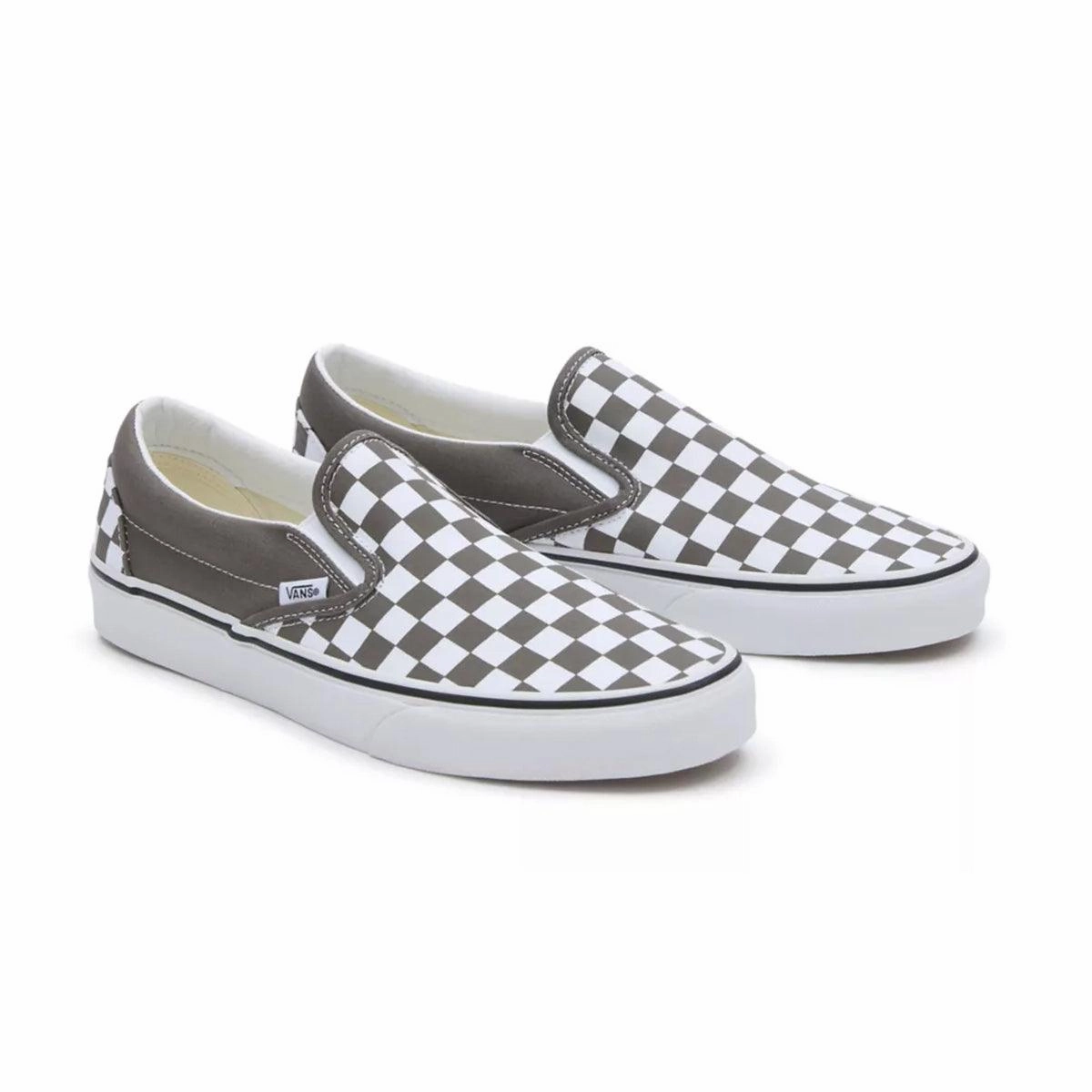 Classic Slip-On Colour Theory Checkerboard 'Bungee Cord' Travel Step-On Comfort