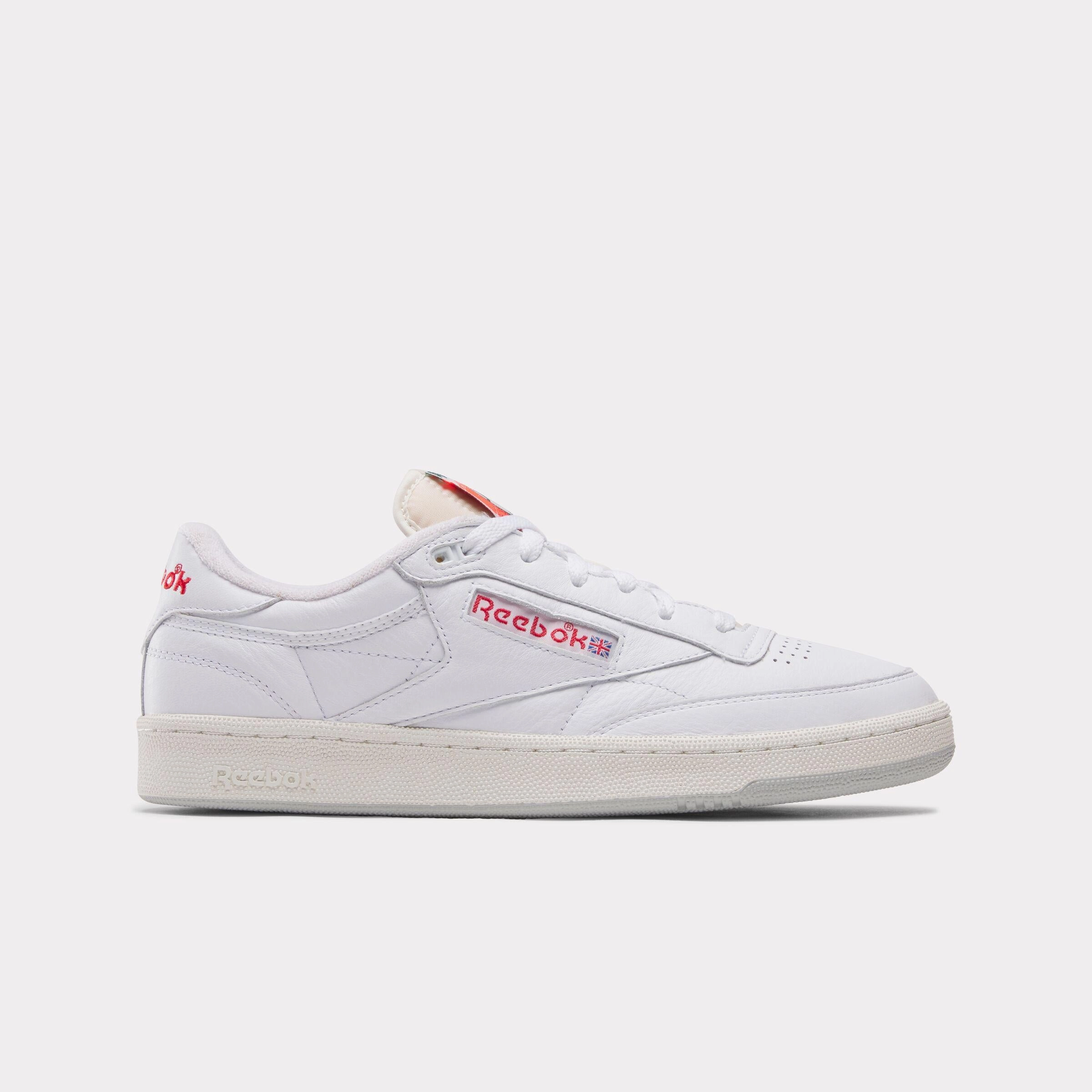 Soft Materials Reebok Footwear Men Club C 85 Vintage Shoes WHITE/CHALK/VECTORRED