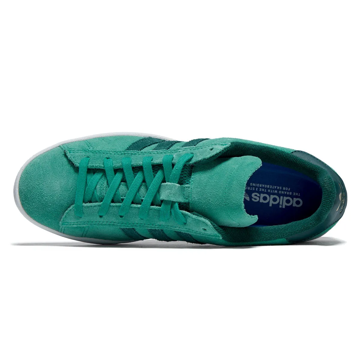 Comfort Feel Adidas Campus Adv Shoes - Court Green/Core Green/Ftwr White