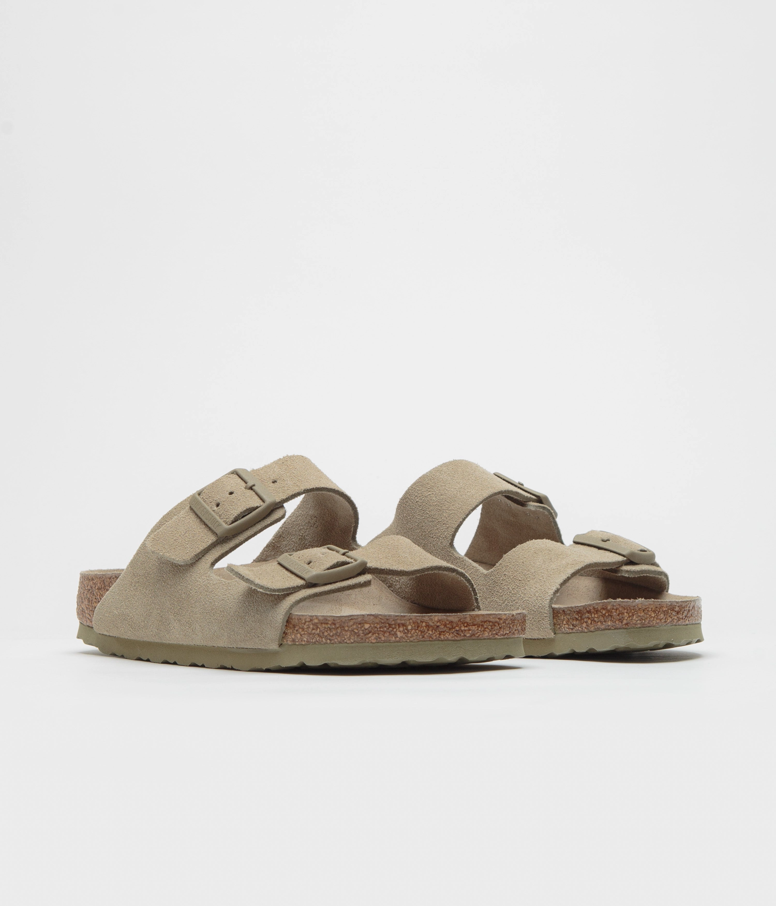 Comfort Style Birkenstock Arizona SFB Narrow Sandals - Faded Khaki