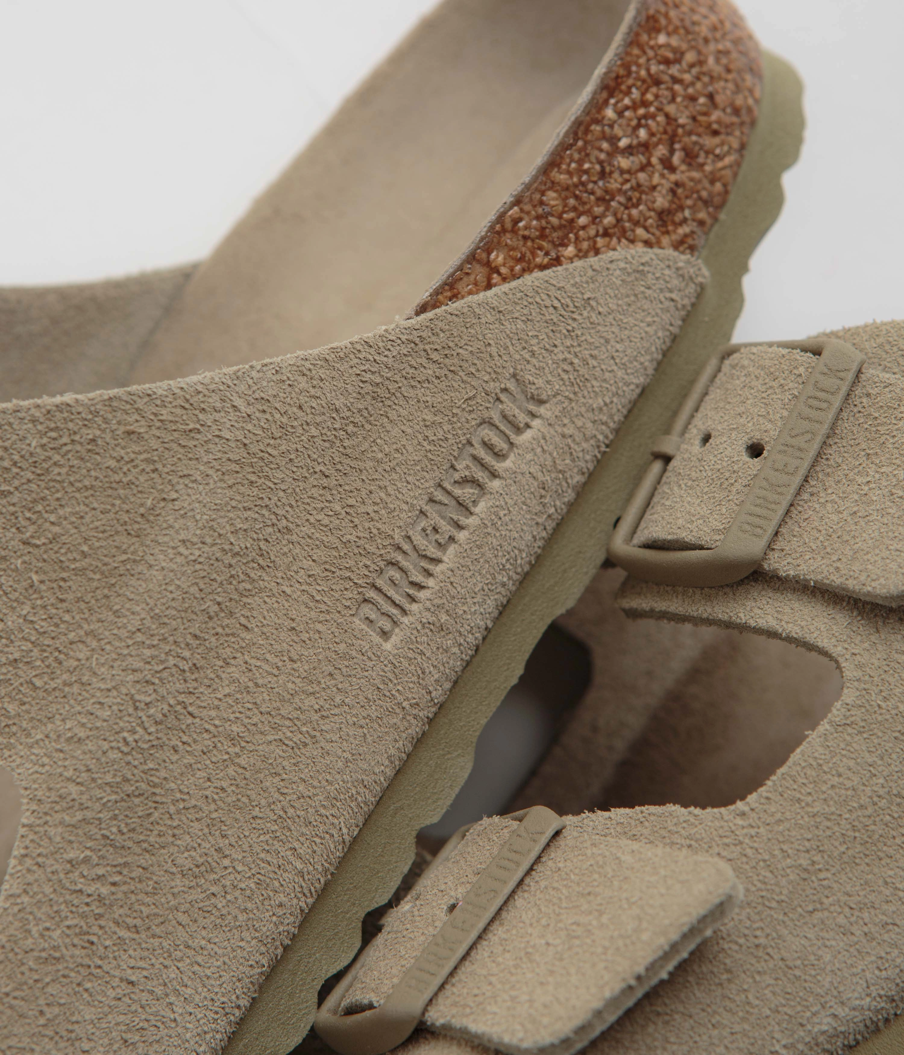 Comfort Style Birkenstock Arizona SFB Narrow Sandals - Faded Khaki