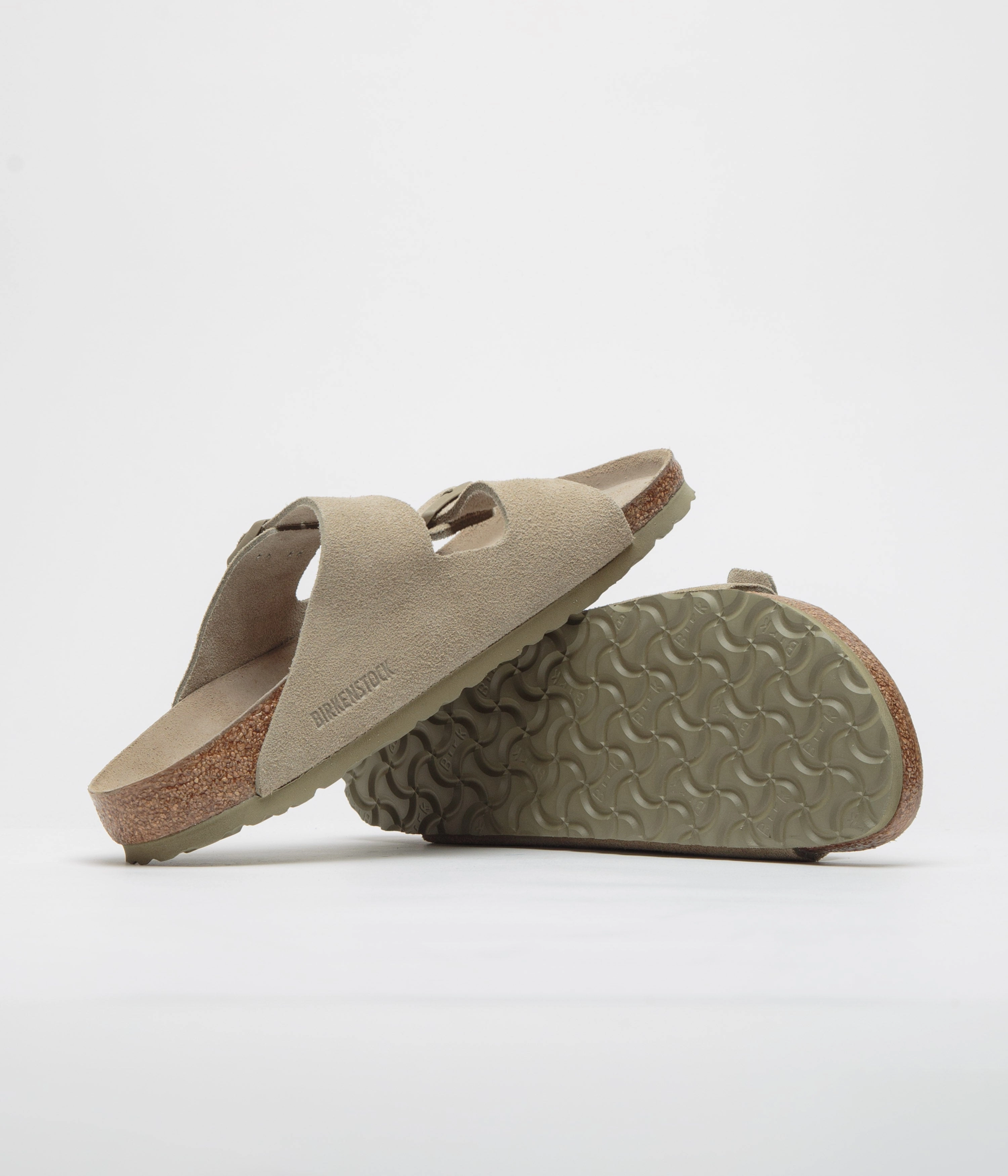 Comfort Style Birkenstock Arizona SFB Narrow Sandals - Faded Khaki