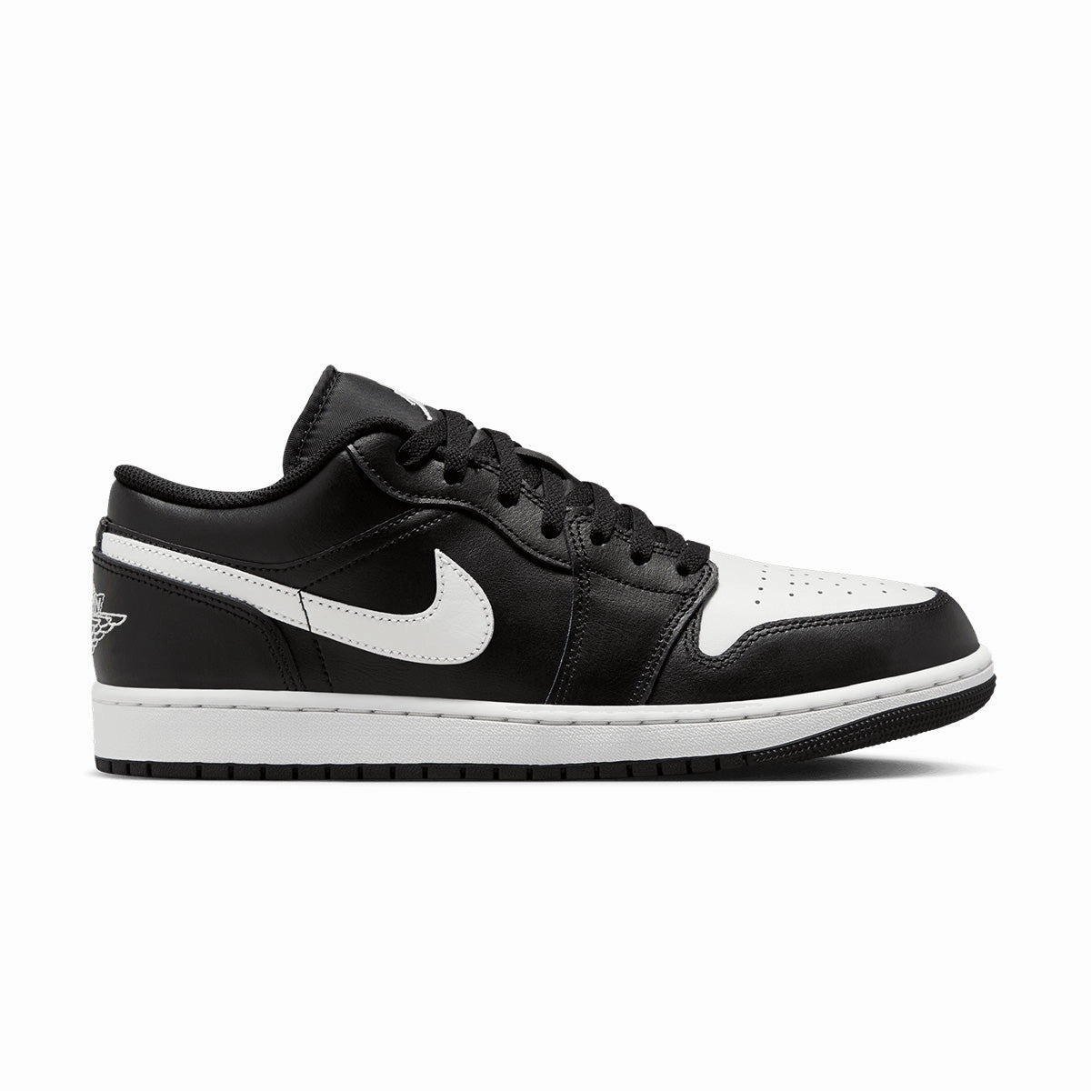 Air Jordan 1 Low 'Black White' Street Vibe Cushioned heel
