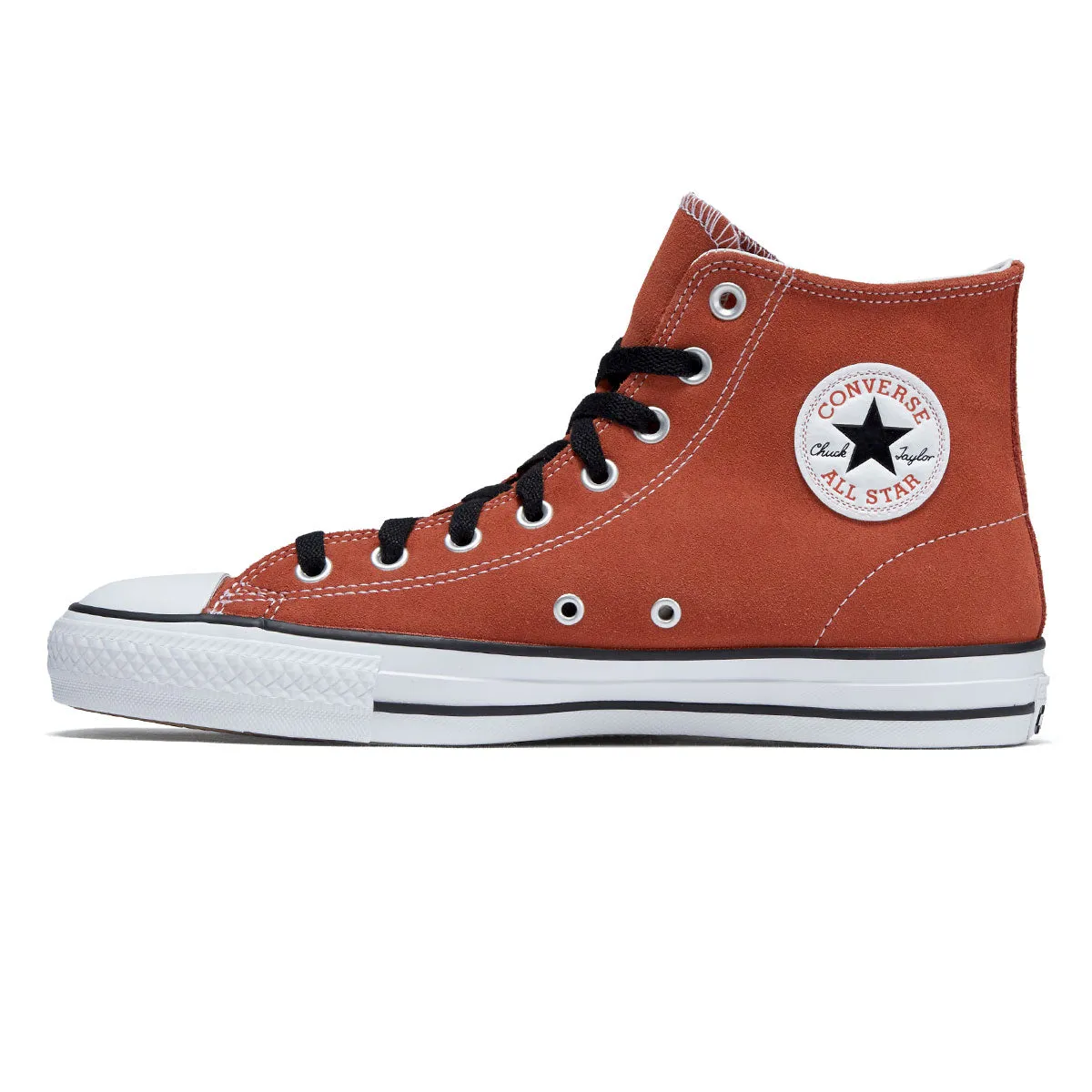 Converse Chuck Taylor All Star Pro Hi Shoes - Red Terracotta/Black/White Max Grip