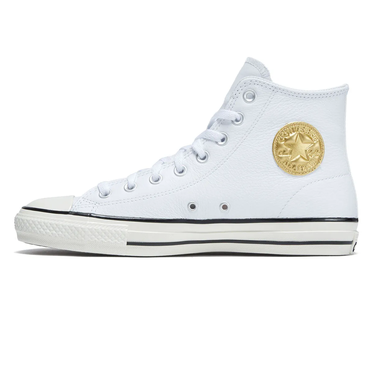 Converse Chuck Taylor All Star Pro Hi Shoes - White/Gold/Egret Premium Build