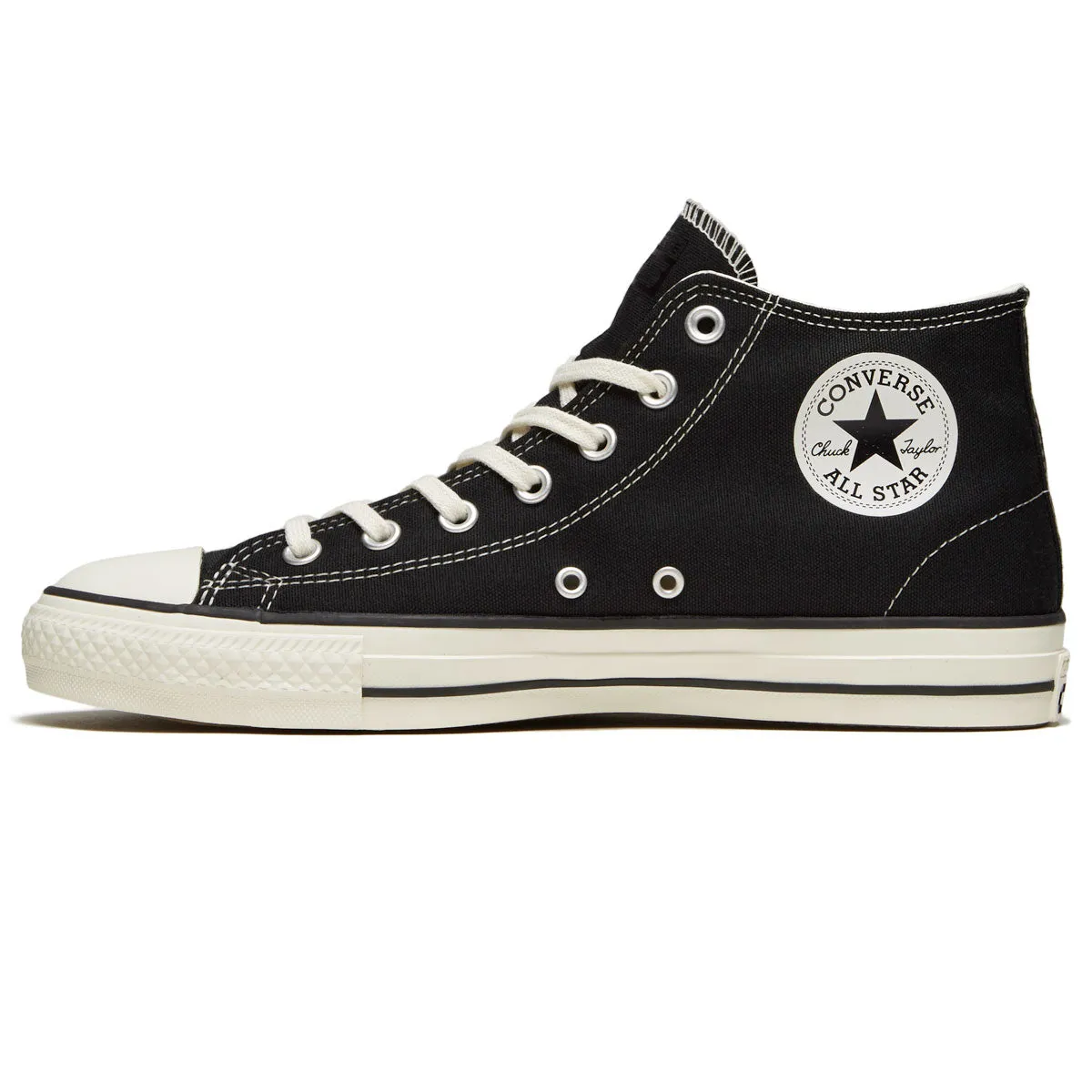 Converse Chuck Taylor All Star Pro Mid Shoes - Black/Black/Egret Sleek Step