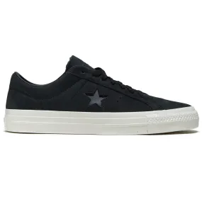 Converse One Star Pro Ox Shoes - Black/Black/Egret Performance Flex Board Ride