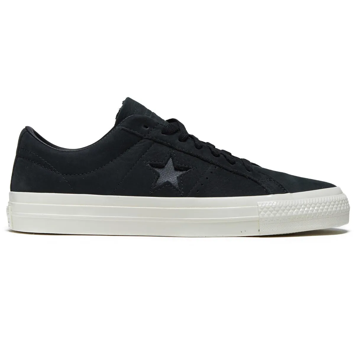 Converse One Star Pro Ox Shoes - Black/Black/Egret Performance Flex Board Ride