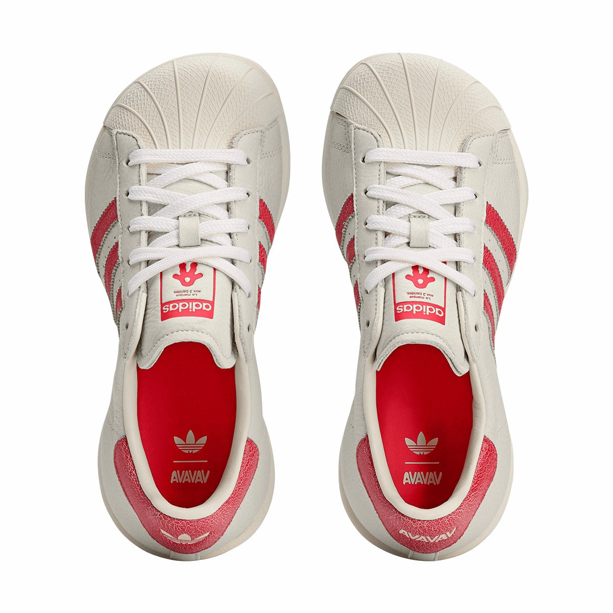 Cushioned Support   Avavav Superstar Modified 'Crystal White Red'