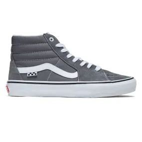 Skate Step Skater All Day Vans Skate Sk8-hi Shoes - Pewter/White