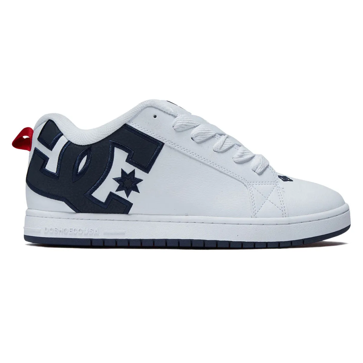 DC Court Graffik Shoes - White/Navy/Red Modern Comfort