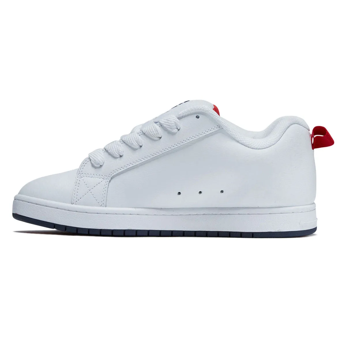 DC Court Graffik Shoes - White/Navy/Red Modern Comfort