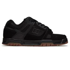 All Season Wear Elastic Support DC Stag Shoes - Black/Gum