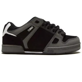 DVS Celsius Shoes - Charcoal/Black/White Nubuck festival look