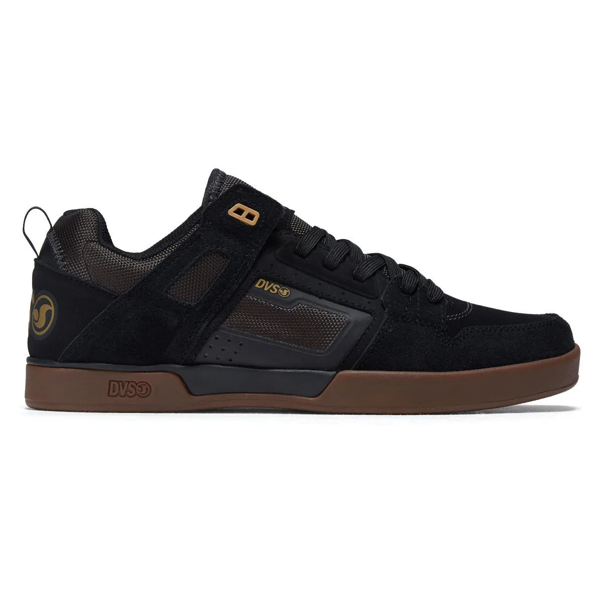 Creative Style Impact Ease DVS Comanche LT Shoes - Black/Black/Gum Suede