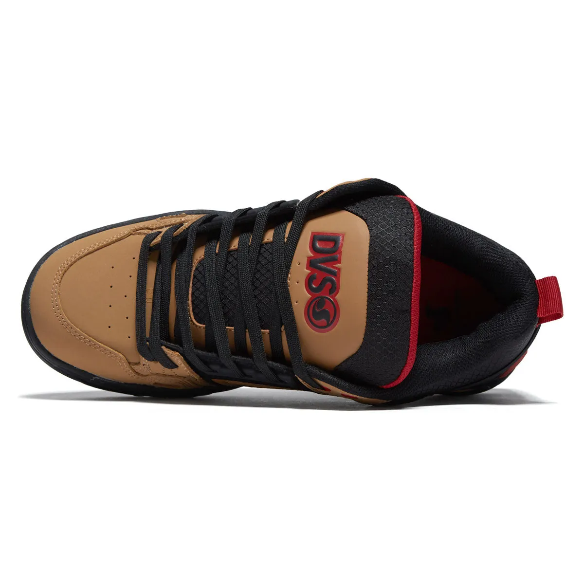 DVS Comanche Shoes - Tan/Black/Red Nubuck Fast Dry