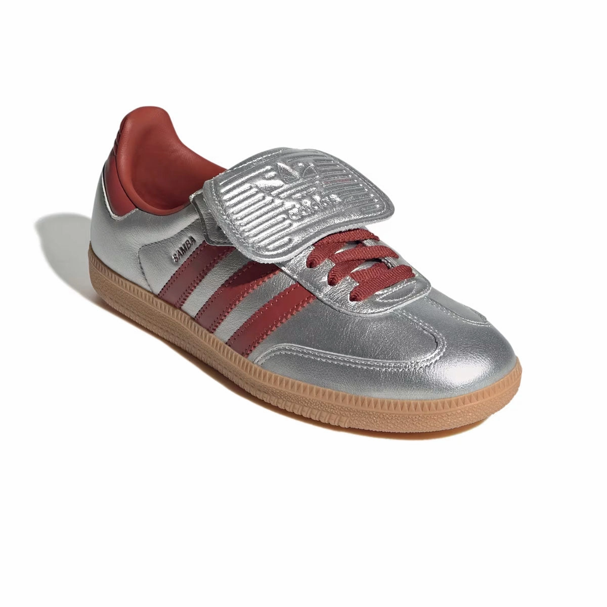 Easy Step-On Move Comfort Wmns Samba Long Tongue 'Silver Metallic Preloved Ruby'