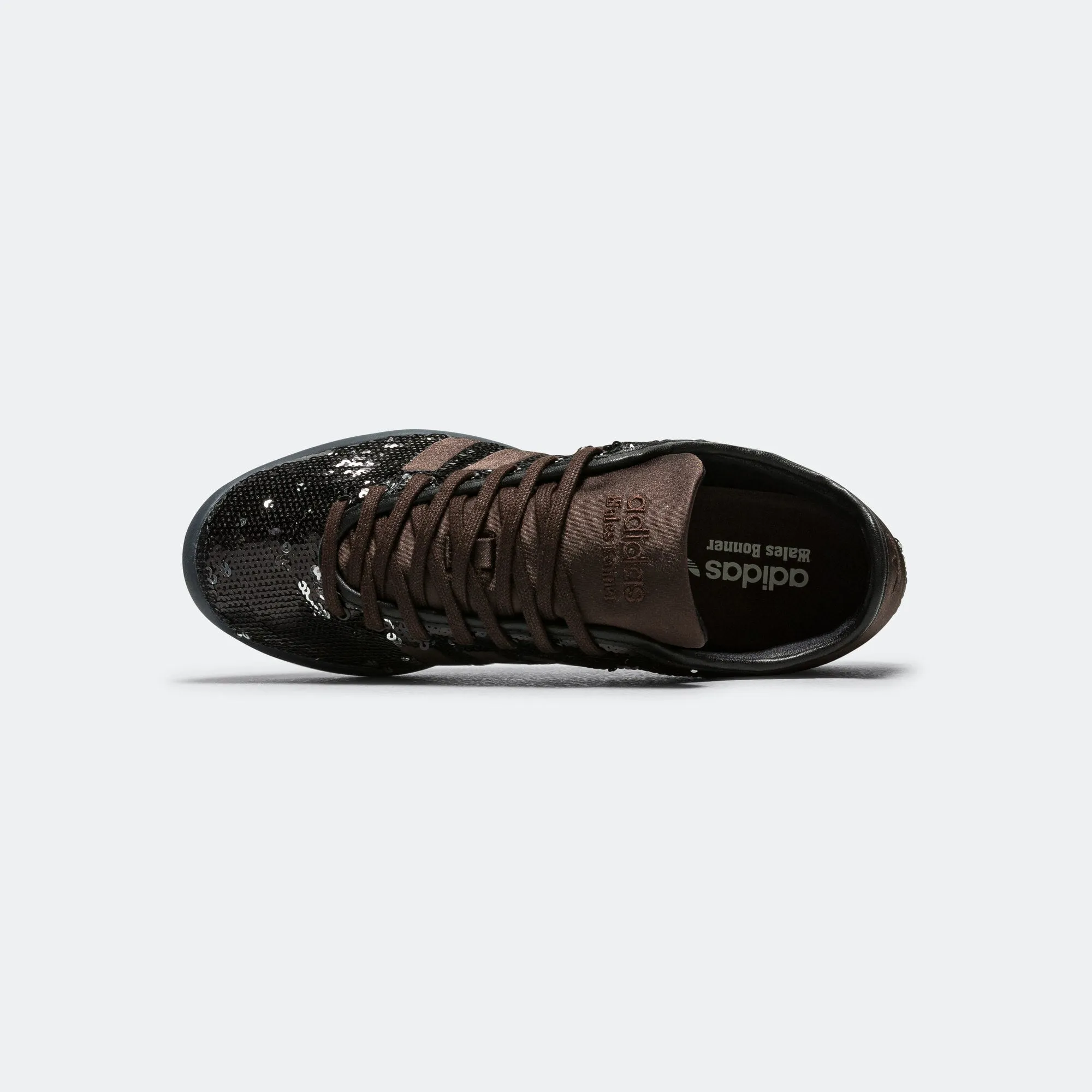 Edgy Lo Pro Sequin x Wales Bonner - Core Black/Silver Metallic-Dark Brown