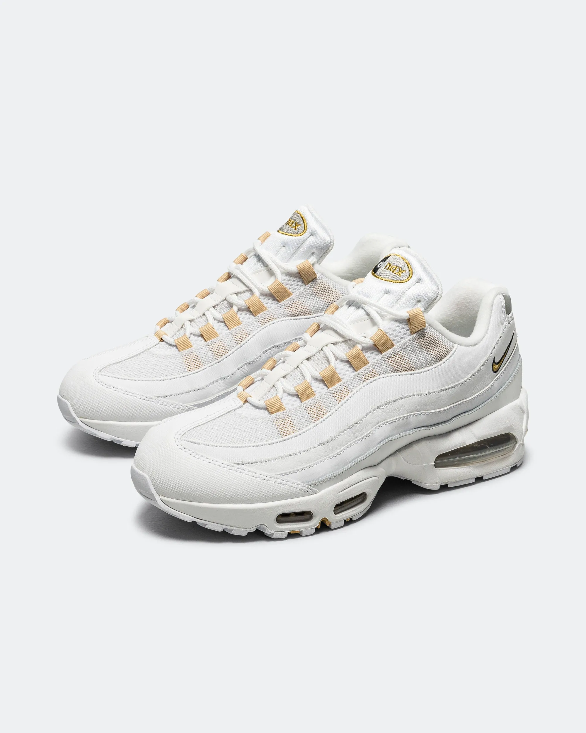 Elevated Comfort Air Max 95 Big Bubble - White/Metallic Gold-Black-Pearl Grey