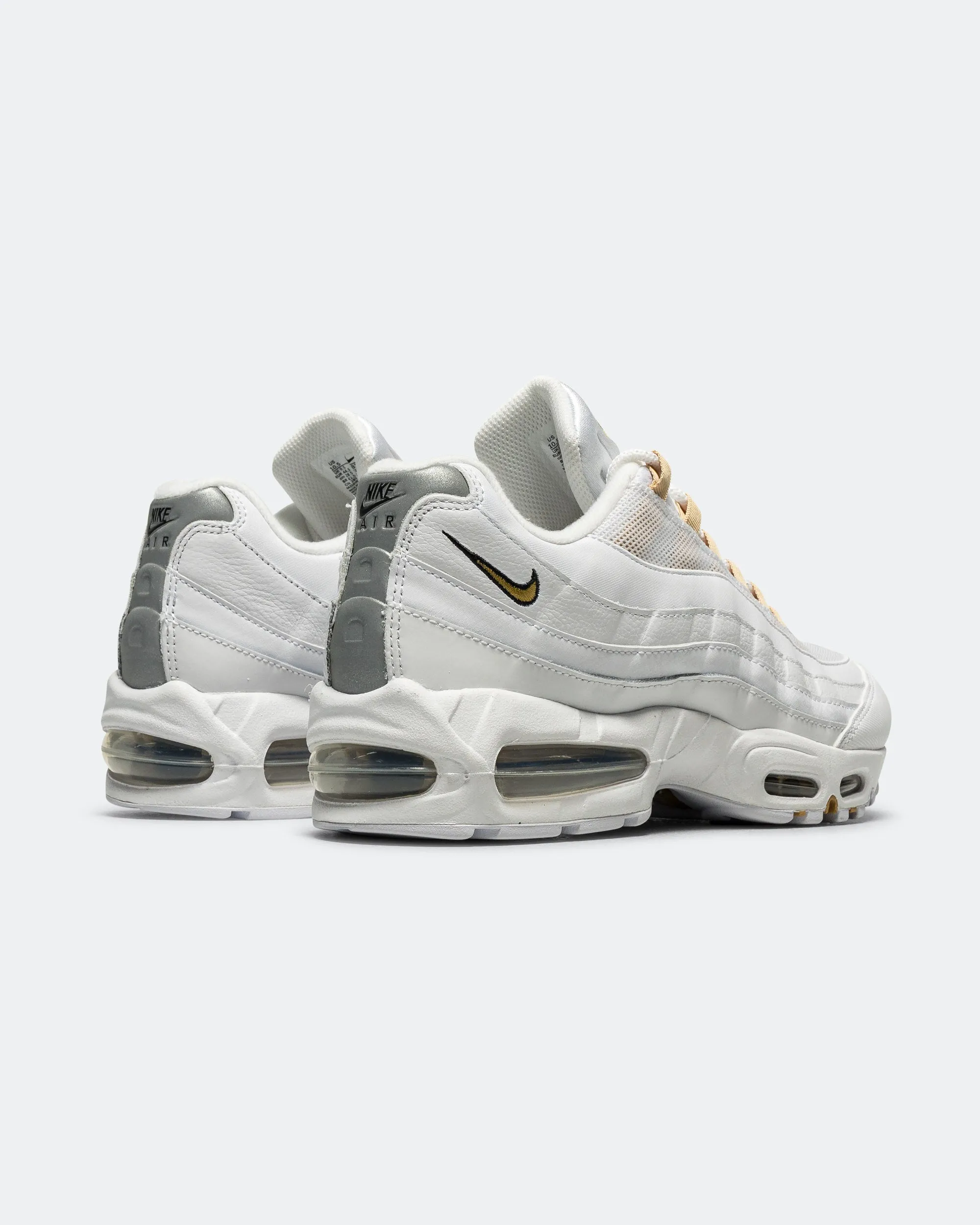 Elevated Comfort Air Max 95 Big Bubble - White/Metallic Gold-Black-Pearl Grey