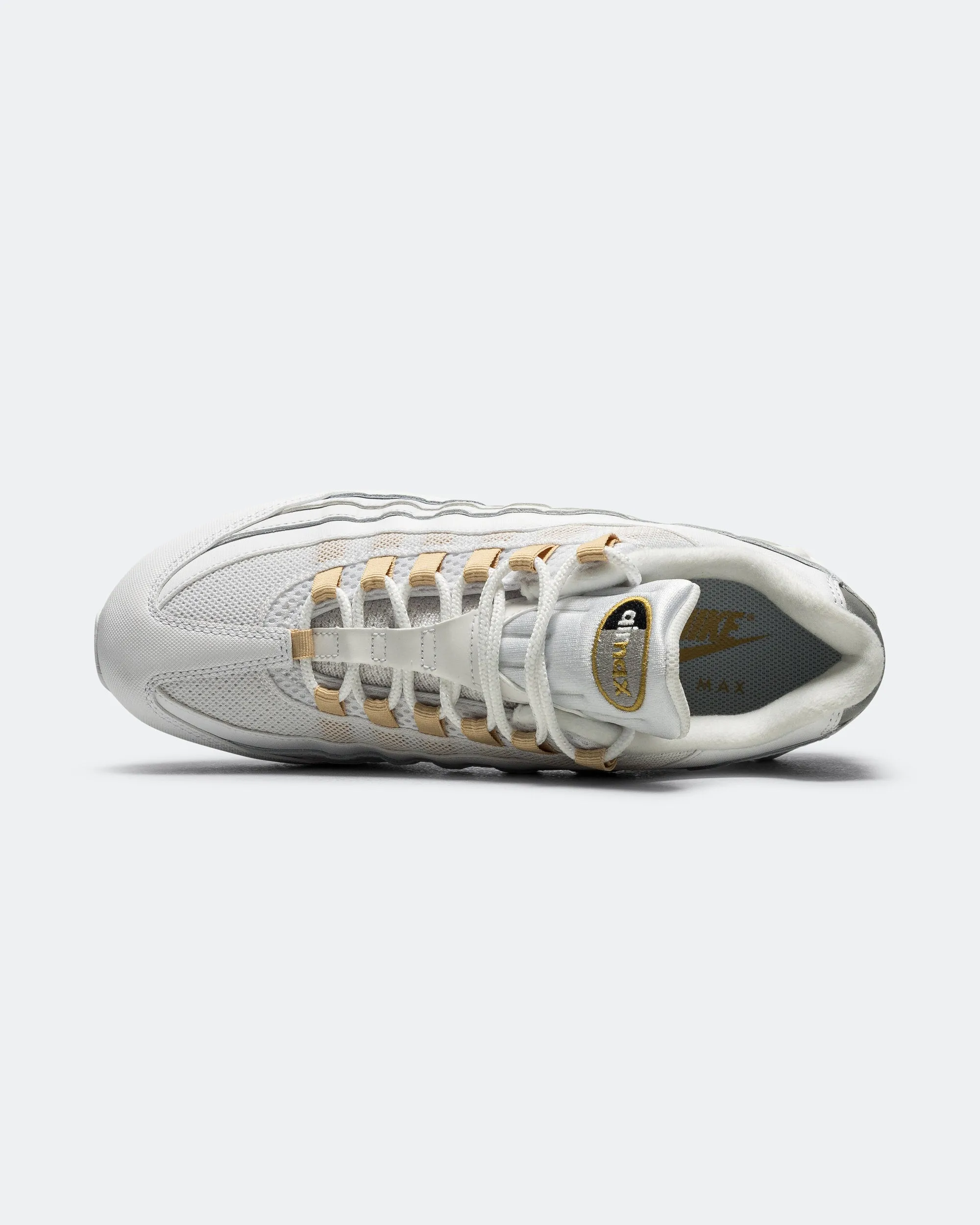Elevated Comfort Air Max 95 Big Bubble - White/Metallic Gold-Black-Pearl Grey