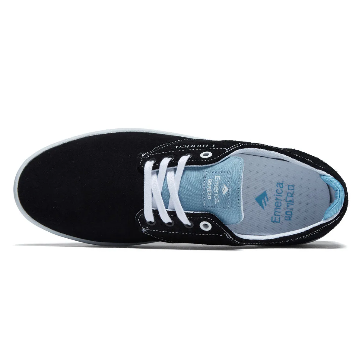 Emerica Romero Laced Shoes - Black/Light Blue High Grip