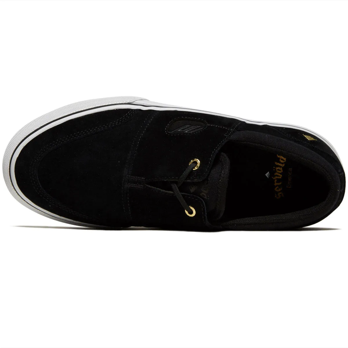 Emerica Servold Shoes - Black/White/Gold Strong Lock
