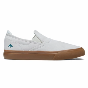 Emerica Wino G6 Slip On Shoes - White/Tan Slip On Style Comfy Movement Shoes