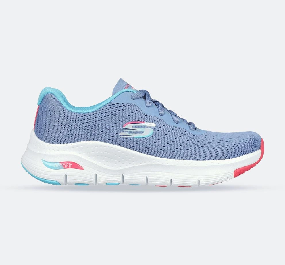 Engineered fit Women's Wide Fit Skechers 149722 Arch Fit Infinity Cool Sneakers - Blue/Multi