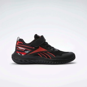 Park Run Ultra grip Reebok Footwear Kids Rush Runner 5 Shoes - Preschool BLACK/ENERGYRED/GREY3