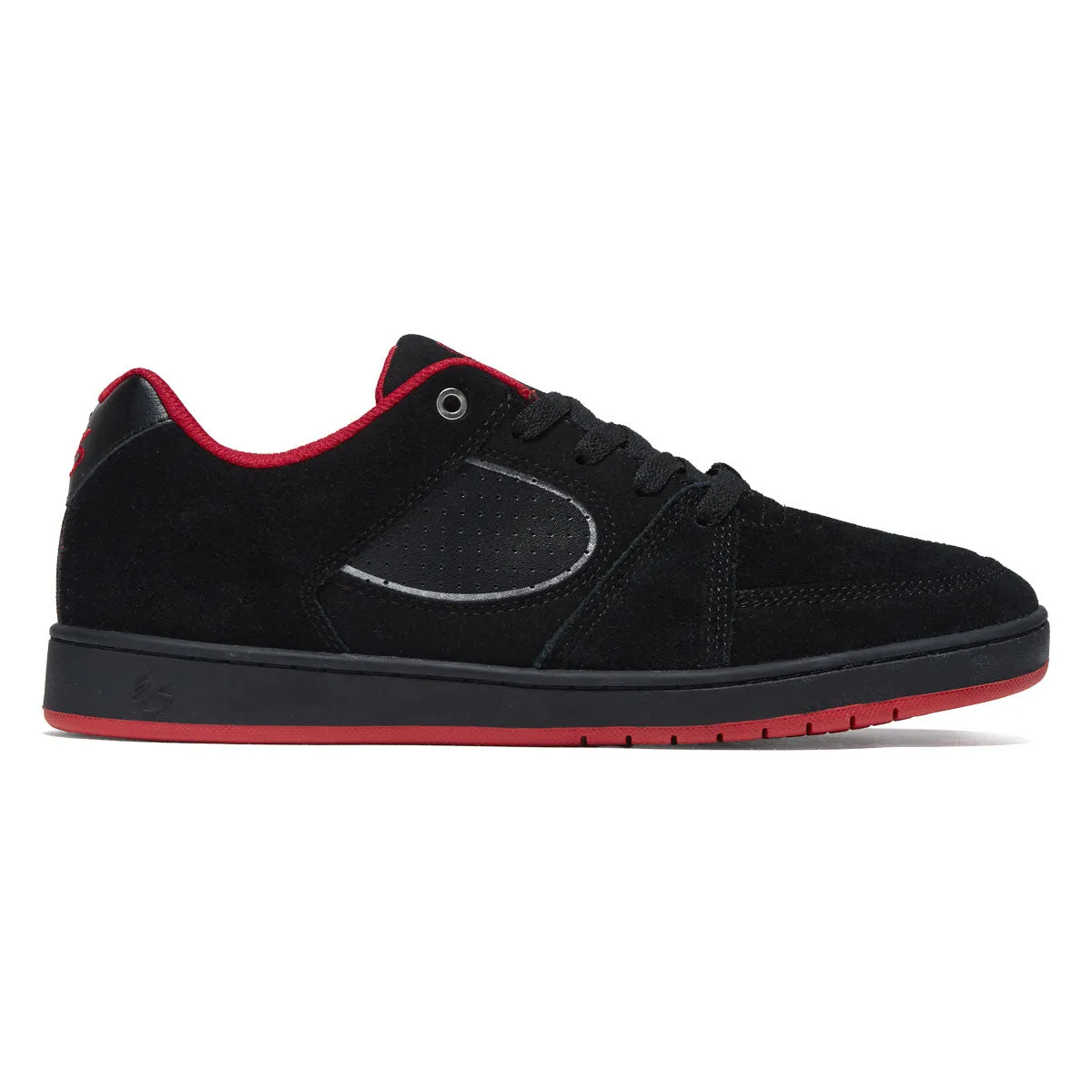 eS Accel Slim Shoes - Black/Black/Silver Slip Resistant