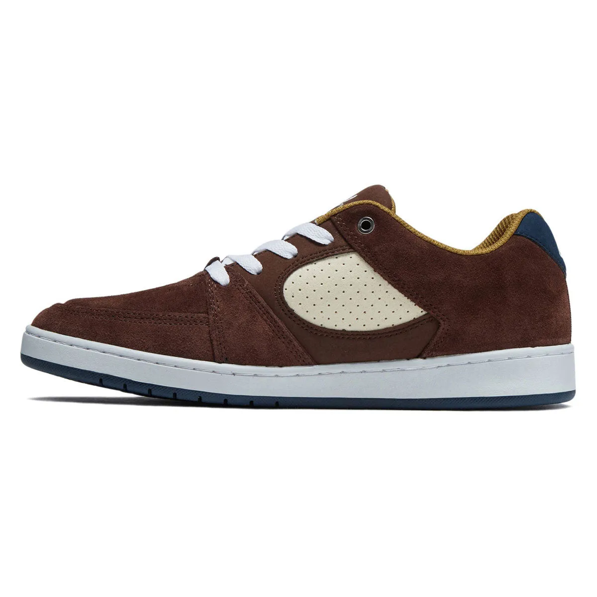 eS Accel Slim Shoes - Brown/Tan/Blue Light Motion