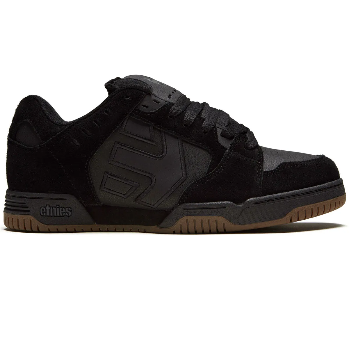 youth trend Snug Comfort Etnies Faze Shoes - Black/Black/Gum