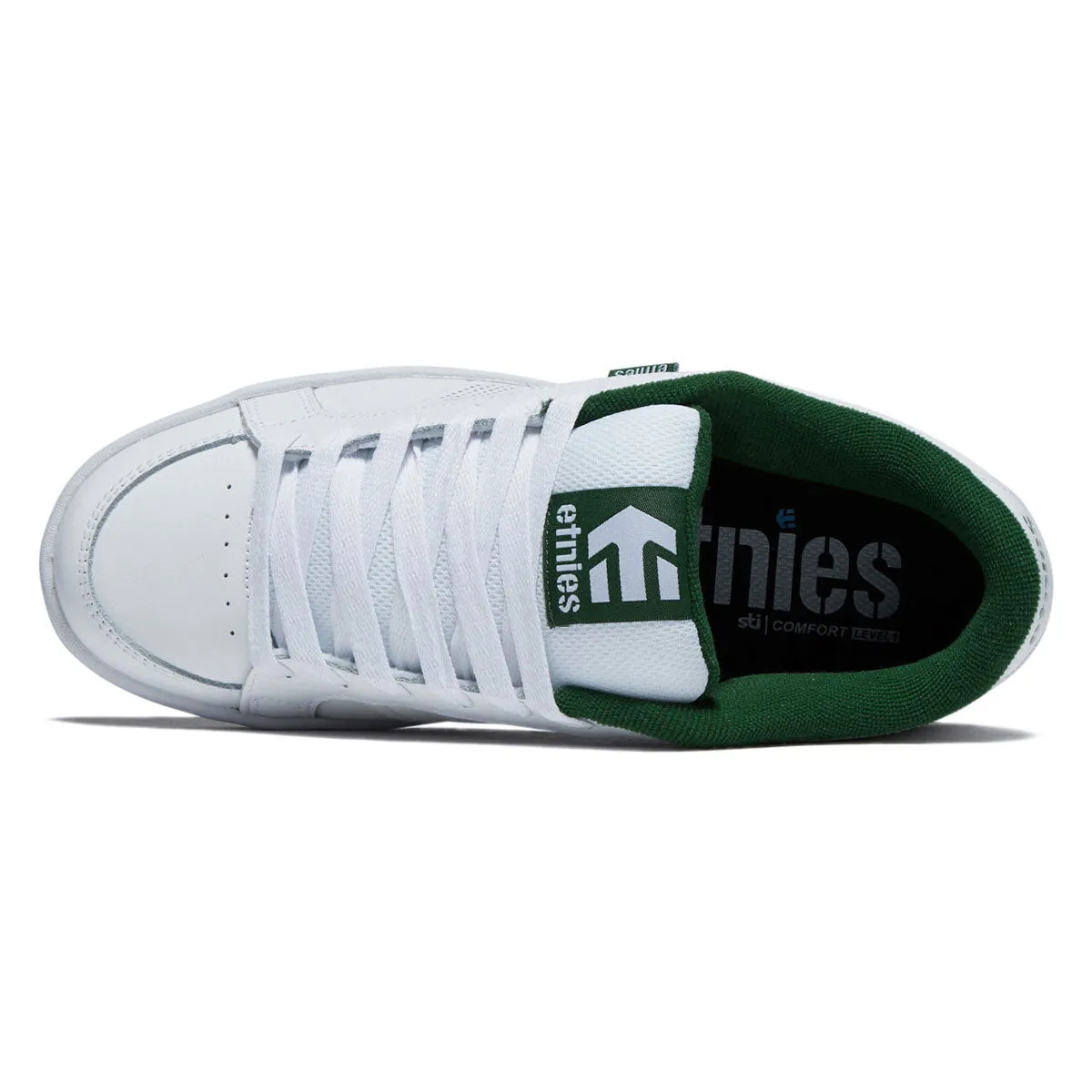 Etnies Kingpin Shoes - White/Green Shock Absorb