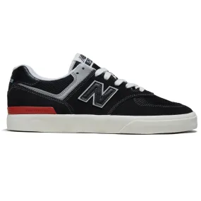 Premium Ride Resilient Form New Balance 574 Vulc Shoes - Black