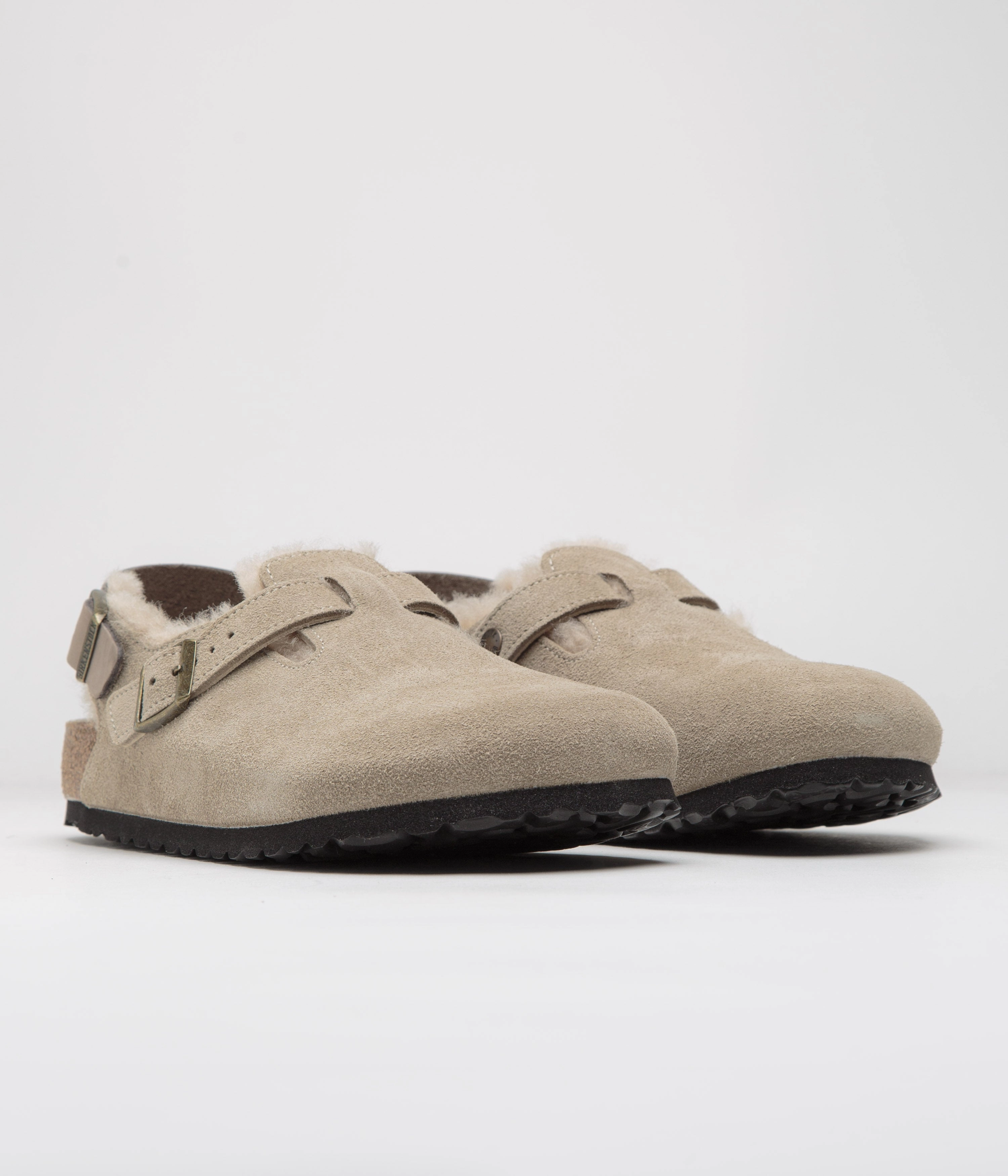 Everyday Ready Birkenstock Tokio Shearling Sandals - Taupe
