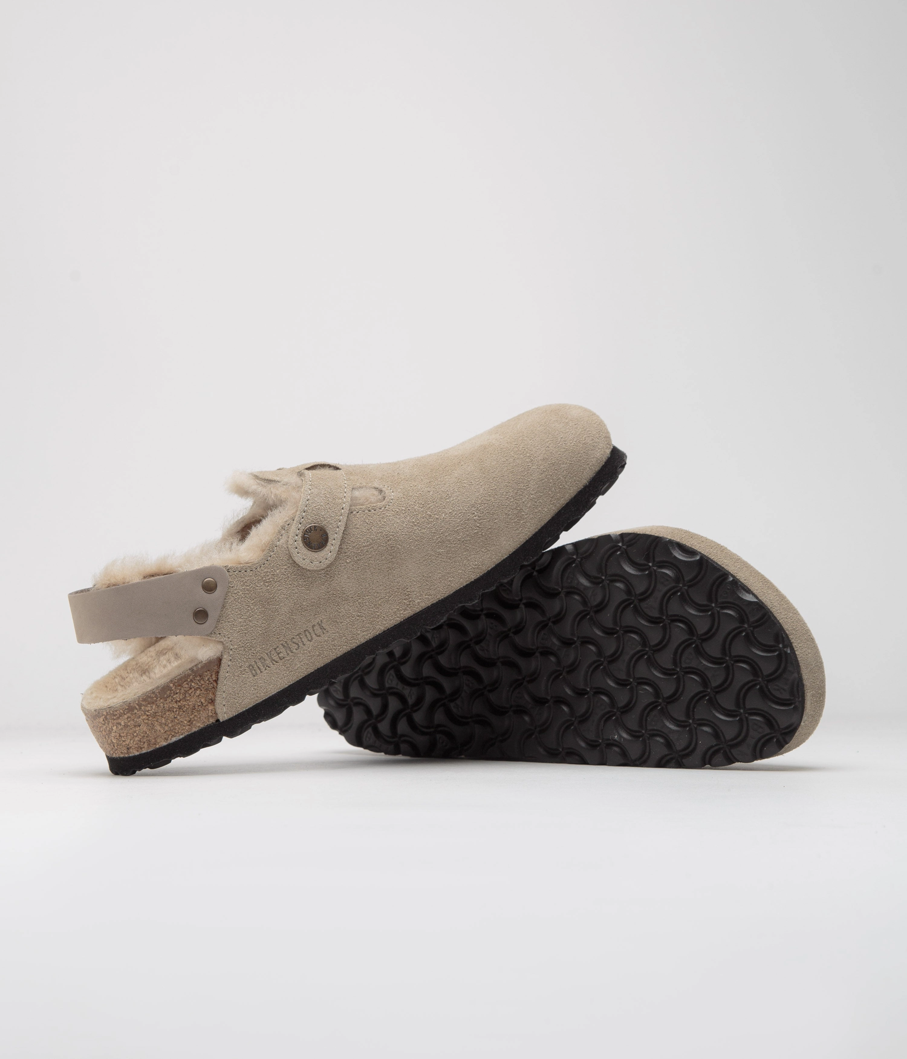 Everyday Ready Birkenstock Tokio Shearling Sandals - Taupe