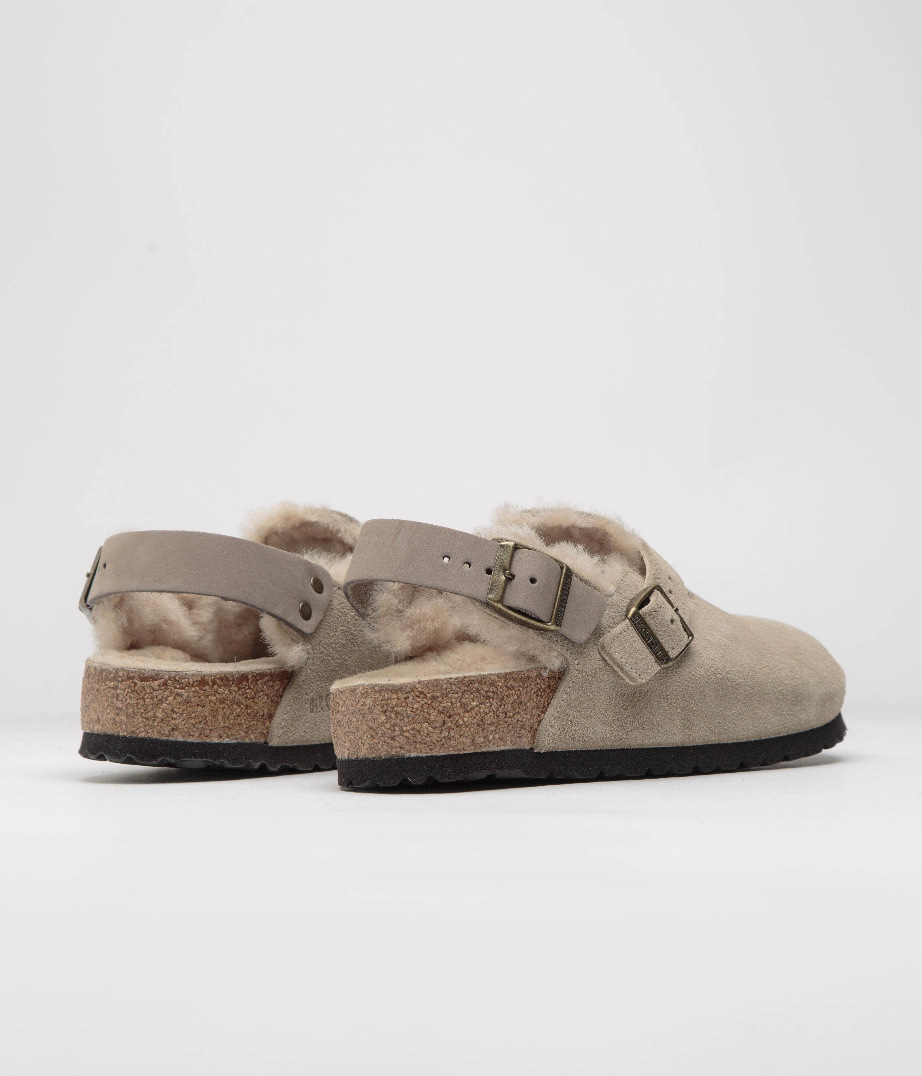 Everyday Ready Birkenstock Tokio Shearling Sandals - Taupe