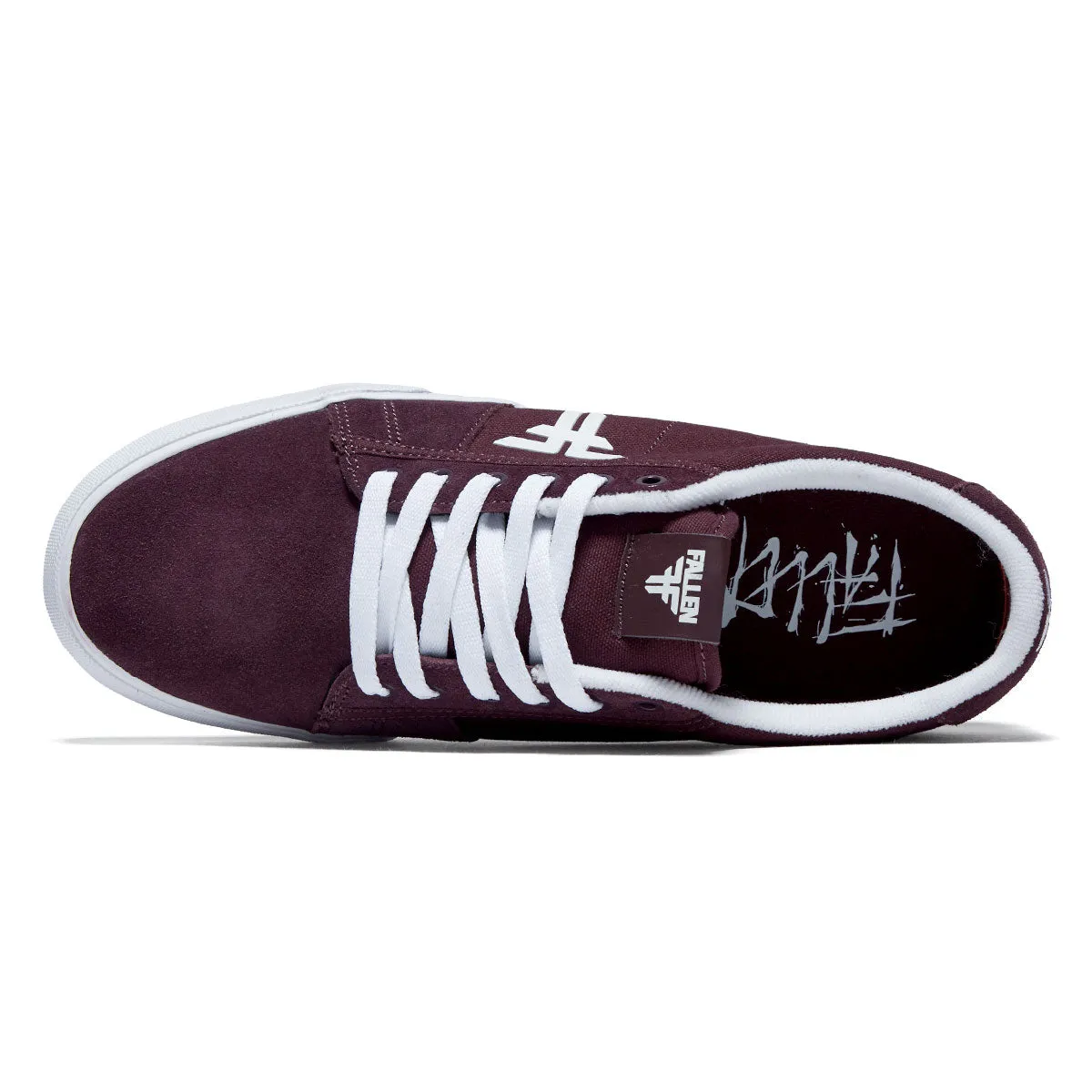 Fallen Bomber Shoes - Wine/White Quick Force Pro