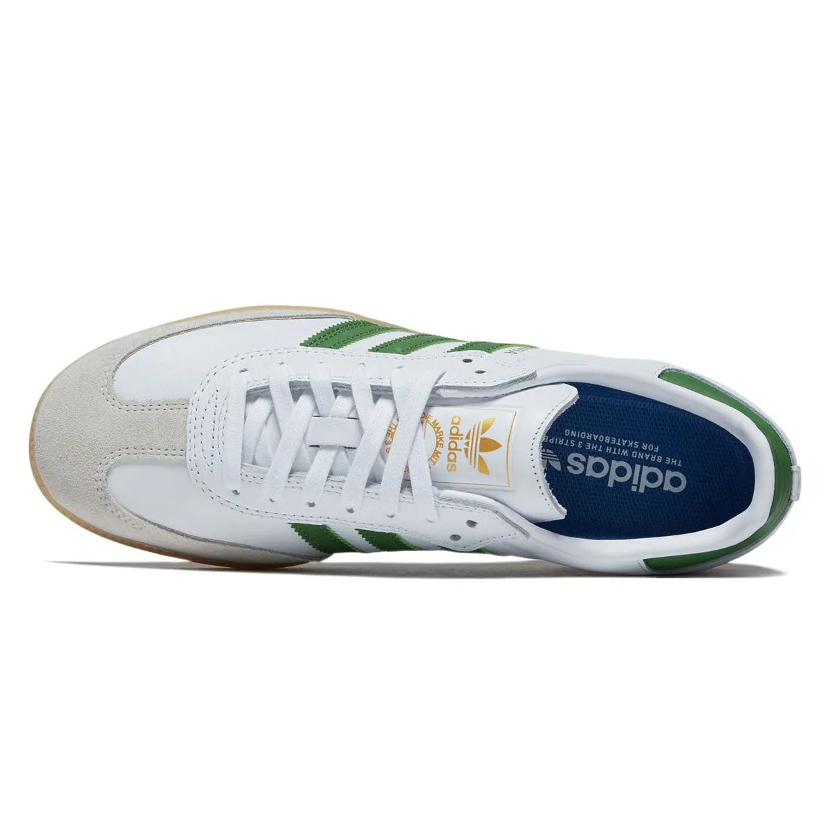 Fast Track Adidas Samba ADV Shoes - Ftwr White/Green/Gum