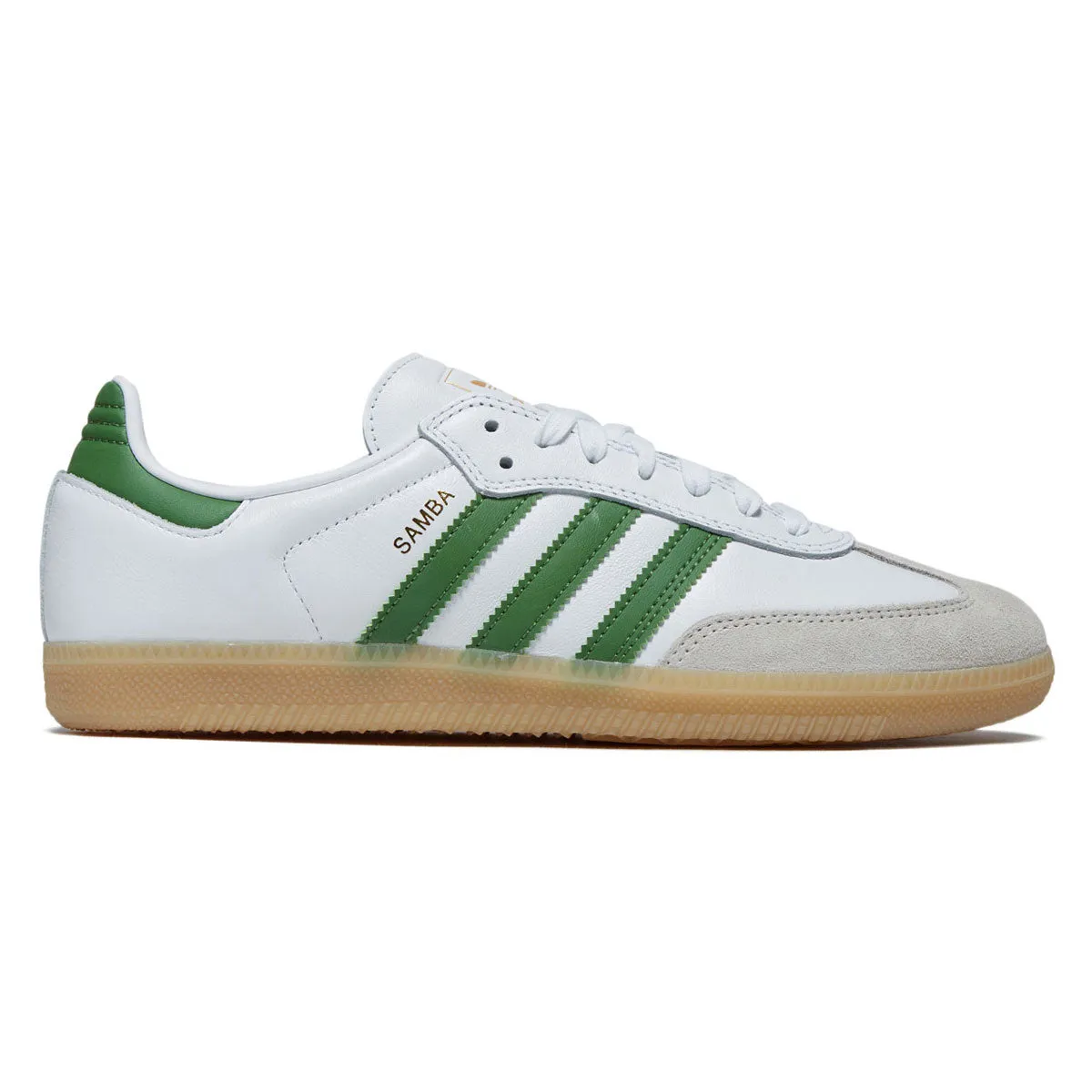 Travel Light Adidas Samba ADV Shoes - Ftwr White/Green/Gum