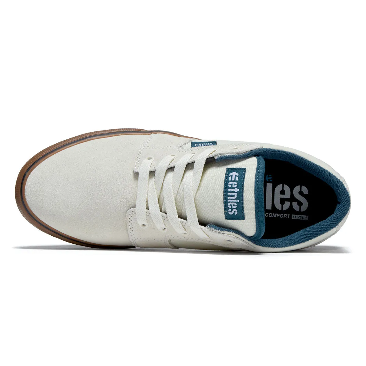 Fast Walk Etnies Barge Ls Shoes - White/Blue/Gum