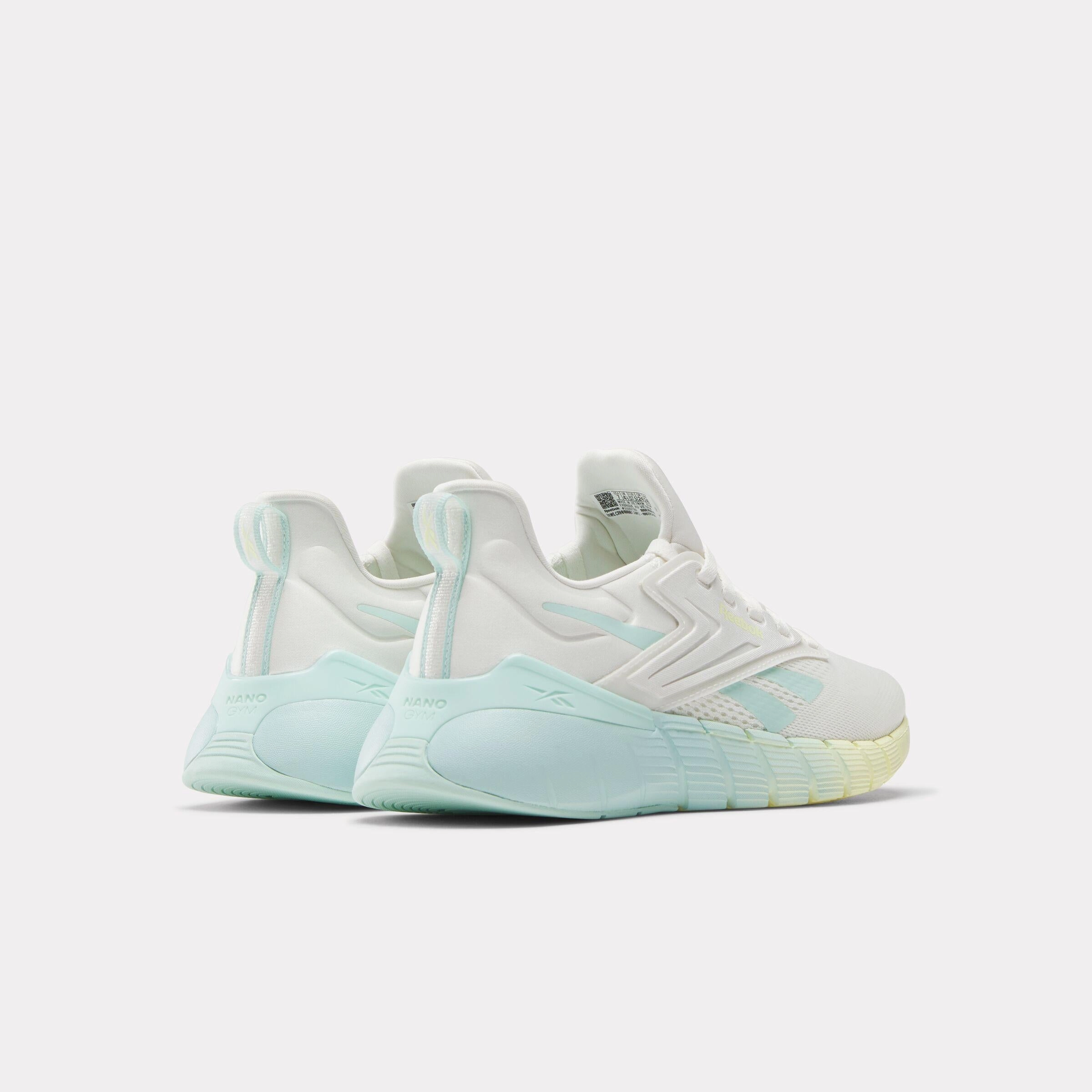 Fit Tech Reebok Footwear Women Nano Gym Training Shoes CHALK/YELLOW HAZE/GLITCH AQUA