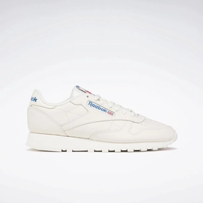 Comfortable Sole Reebok Footwear Men Classic Leather Shoes CHALK/VECBLU/VECRED