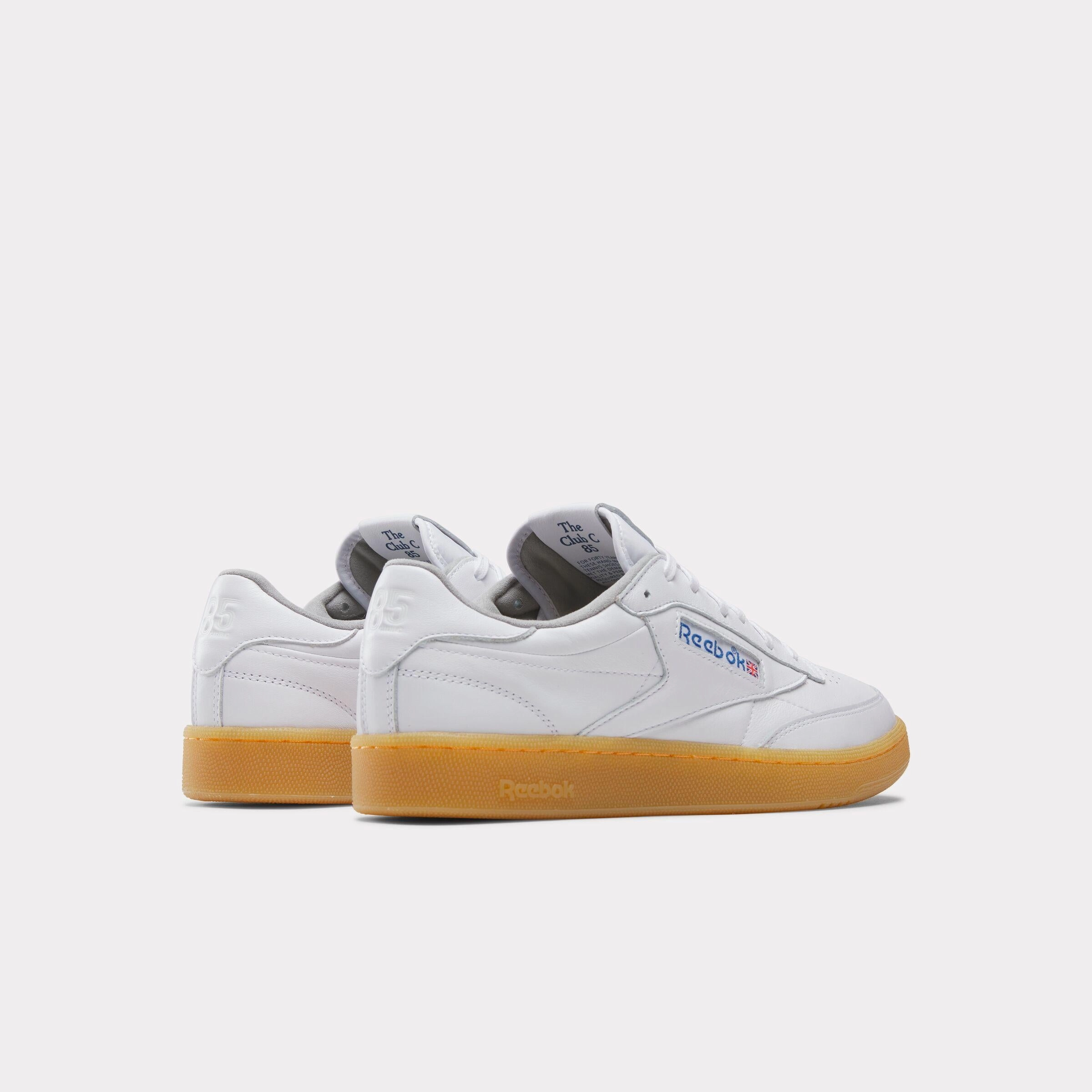 Flexible Step-On Glide Comfort Reebok Footwear Men Club C 85 Vintage Shoes - 40th Anniversary FTWRWHITE/GREY2/REEBOKRUBBERGU