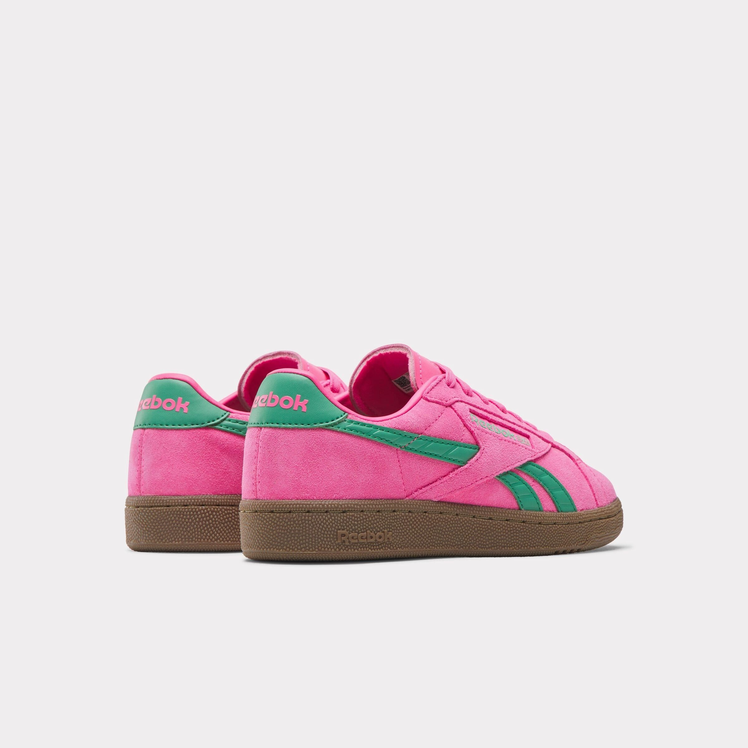 Flexible Step-Up Reebok Footwear Women Club C Grounds UK Shoes ATOMICPINK/UPGRADEGREEN/GUM